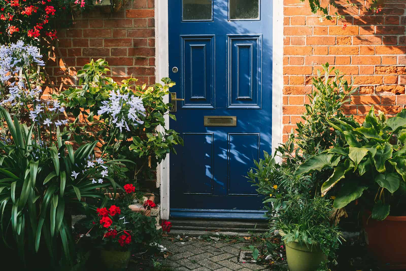 Approaching-the-Front-Door-of-a-Historic-Brick-Home-in-DC-Renaissance-Development-Washington-DC