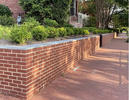 Beautiful brick masonry and tuckpointing on historic building.