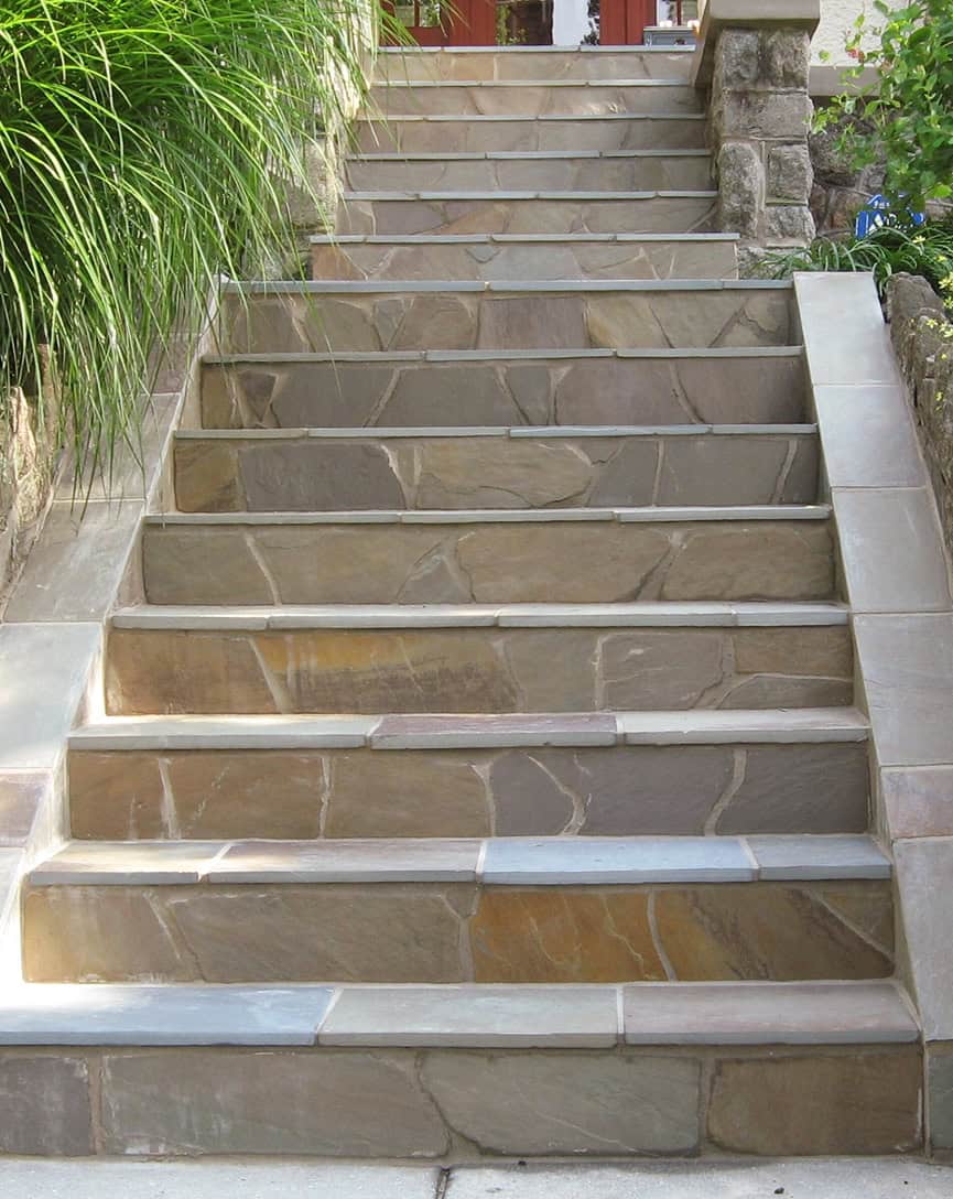 Renaissance Masonry and Tuckpointing on Historic Stone Steps.